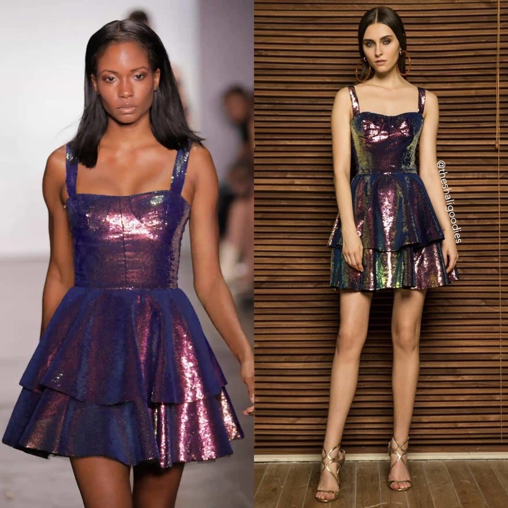 BRONX & BANCO Galaxy Dress Sequin Mini FW19 Runway